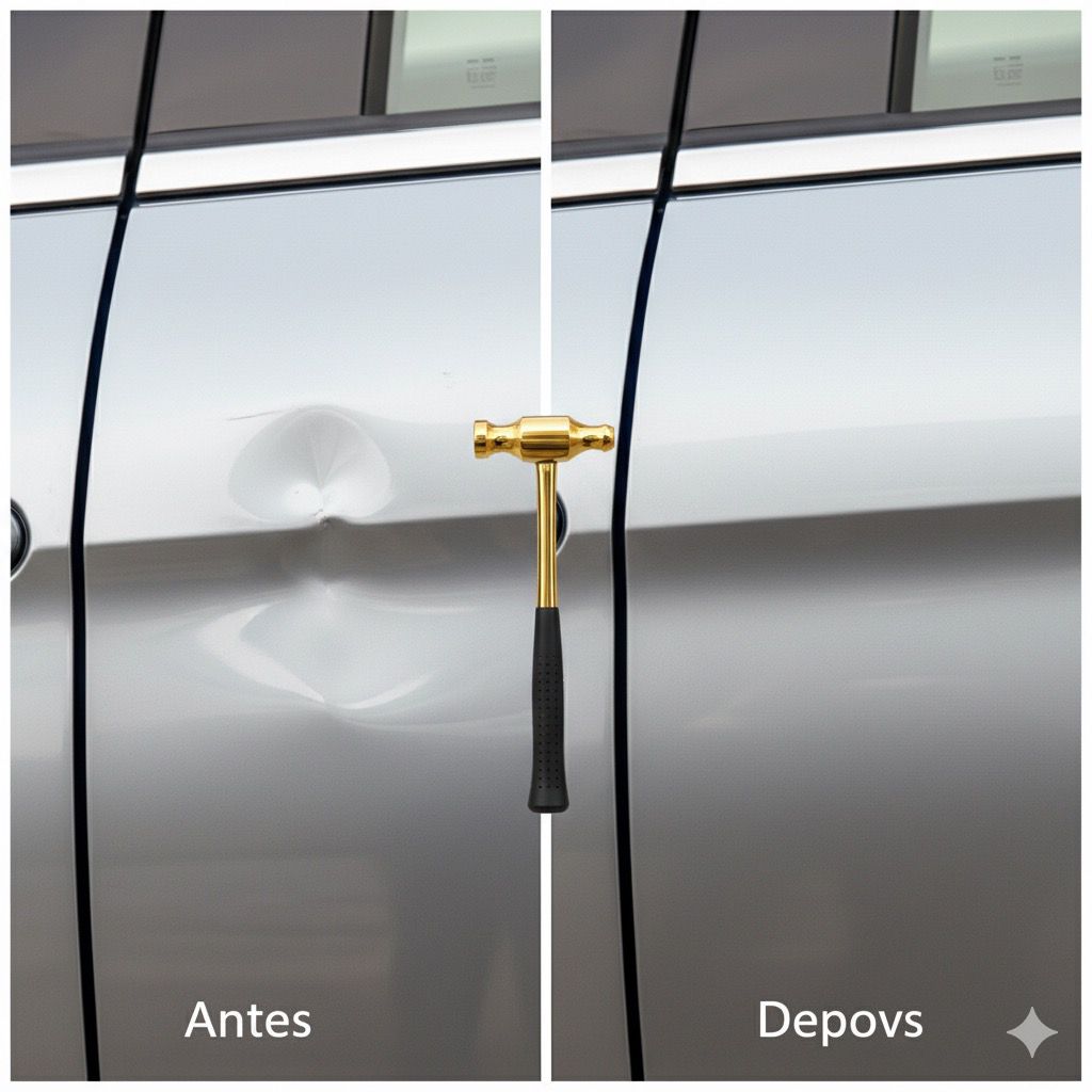 Carro sendo atendido na Mister Car